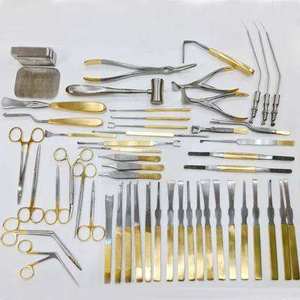 Kit complet d'instruments chirurgicaux : Pinces de chirurgie, Ciseaux, Pinces, Crochets, Ciseaux à découper, Rétracteurs manuels en acier inoxydable de haute qualité - Product Image 1