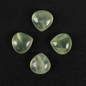 Cabujón de Prehnita Natural de Calidad AAA, Calibrado, de 10 mm, Forma de Corazón, Parte Posterior Plana, Altamente Pulido, Verde Opaco, Gema Suelta para Joyería - Product Image 1