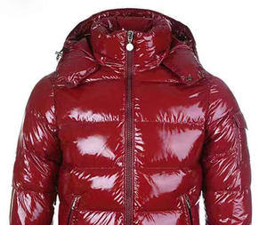 <b>Red</b> Hooded Vintage Puffer <b>Jacket</b> <b>Waterproof</b> Polyester Filled Casual Winter Coat Zipper Closure PU Coated Shell Men's Discharge - Product Image 4