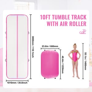 Set di Tappetini Gonfiabili per Ginnastica con Pompa e Rullo, 2 Pezzi, Tappetini per Allenamento Sicuro - Product Image 2