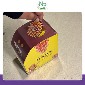 Cajas de papel ITC rectangulares, ecológicas y desechables para servir gofres dobles, del fabricante de origen de la India. - Product Image 5