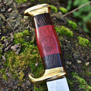 Nouvelle édition personnalisée de couteau de chasse Bowie J2 en acier fait main de 17 pouces avec manche en bois et laiton, couteau à lame fixe de collection, le plus tranchant - Product Image 2
