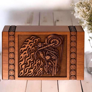 Custom Engraved Wooden Resin Urn <b>Box</b>: Pet/Human <b>Memorial</b> <b>Keepsake</b> urn <b>Memorial</b> <b>Keepsake</b> by AYAANS - Product Image 2