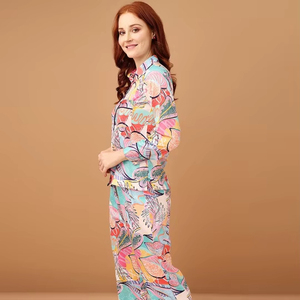 Robe d'été décontractée pour femme, mi-longue, rose et orange, à motif floral en dentelle, respirante, écologique, élégante, pour le bureau, style business décontracté - Product Image 1