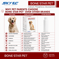 Suplemen Nutrisi Anjing Kucing Bone Star Plus Kualitas Terbaik Vitamin E Kalsium Zat Besi Vitamin Mineral Cair/Bubuk Bebas Biji-bijian 2