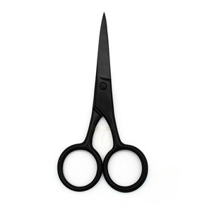 Ciseaux de toilettage pour barbe en acier inoxydable noir, mini accessoires de barbier, ciseaux pour cheveux de barbe - Product Image 2