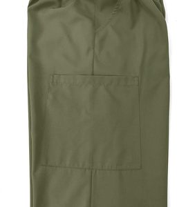 Unisex Olive Green Denim Scrub Set Short Sleeve <b>Top</b> Pockets Elastic Waist Pants Hospital Uniforms Nurses Doctors - Product Image 6
