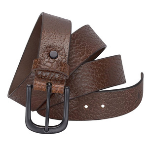 Ceinture en cuir de luxe noire, style décontracté, en promotion, en cuir de vache véritable, personnalisable, créez votre propre ceinture - Product Image 1