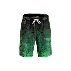 Short de bain décontracté pour homme, vert, imprimé, avec poches, séchage rapide, taille élastique, longueur mi-cuisse - Product Image 5