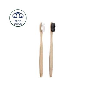 Cepillo de Dientes BLUE LOTUS, el Más Vendido, Natural, con Cerdas Suaves de Nailon |   Palillos de madera ecológicos para pedidos al por mayor - Product Image 1