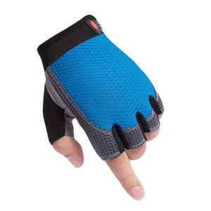 Perfectionists Half Finger Cycling Gloves Black Textile Weaving Non-Slip Pull Closure Polyurethane Coated Racing Gloves Animal - Product Image 6