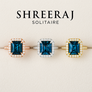 Anillo de piedras preciosas de zafiro azul real Natural de oro amarillo de 14K 18K personalizado Original 7x5mm IGI certificado regalo de joyería fina - Product Image 2