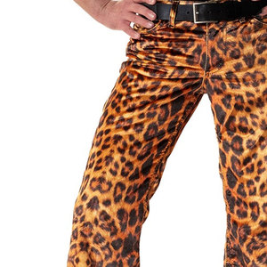 Pantalon tissé à imprimé floral pour hommes, coupe régulière, longueur complète, tissu extensible, vêtements décontractés - Product Image 5