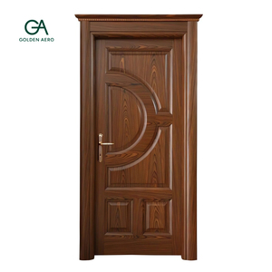 Puerta de Panel Geométrico Interior de Madera Sólida Art Deco para Residencias Contemporáneas, Fabricación Personalizada GA-35S - Product Image 1