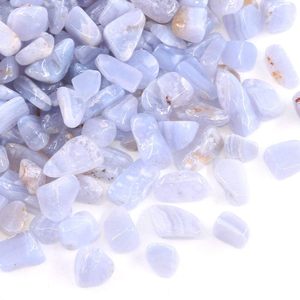 ALIZA AGATE EXPORTS Natural Angelite <b>Crystal</b> <b>Chips</b> Polished Gemstones Irregular Shape Decorative for Chakra Feng Shui Home Decor - Product Image 3