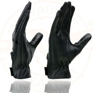 Gants de moto tactiques en cuir véritable noir de qualité supérieure avec sangle de poignet réglable, gants de moto personnalisés de qualité supérieure pour hommes - Product Image 2