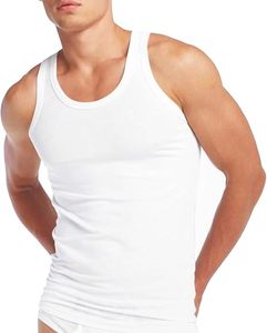Premium Solid Casual Breathable Eco-Friendly 100% Cotton <b>White</b> <b>Tank</b> <b>Tops</b> for Men Underwear - Product Image 1