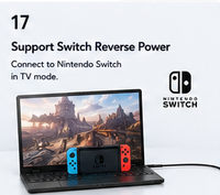 Moniteur de jeu portable à double écran pour Nintendo Switch et PS5, écran tactile IPS FHD de 15,6 pouces, Type-C HDMI, Plug and Play