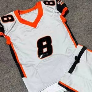 Uniforme de football américain réversible d'usine d'origine, personnalisé avec impression en sergé, maillots de haute qualité pour adultes à manches courtes - Product Image 5