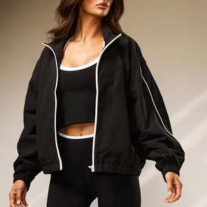 Winter Style OEM Contrast Piping <b>Long</b> Waterproof Breathable Stand Collar Windbreaker <b>Jacket</b> Oversized Lightweight <b>Men</b> <b>Jacket</b> - Product Image 2