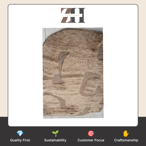 Tapis en velours Terra Luna, tissé à la main, en laine et viscose, tapis texturé fait main, qualité supérieure, fabricant, fournisseur, vente en gros - Product Image 6