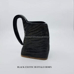 Taza de cerámica tallada vikinga natural hecha a mano para café, cerveza, personalizada para el hogar, hotel, restaurante, uso directo de la India - Product Image 2