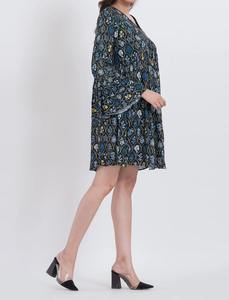 Robe d'été en coton tissé à fleurs pour femme, confortable, légère, coupe courte trapèze, taille élastique, respirante, style décontracté – Grande Vente - Product Image 4