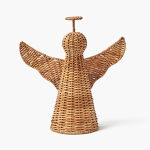 Tabletop centerpiece rattan angel figurines handwoven angels premium quality <b>christmas</b> figurine - Product Image 3
