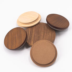 Round Wooden Coasters Classic Style <b>Reusable</b> Wood Material Airtight Fit for <b>Mug</b> Lids Disposable lids - Product Image 1