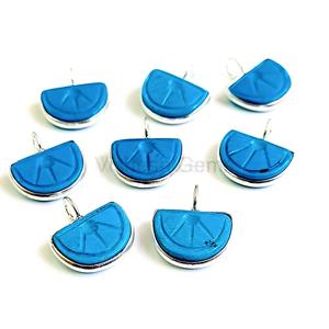 <b>Top</b> Quality Turquoise Melon Carved Gemstone Pendant Onyx Carving Charms Pendants 925 Sterling <b>Silver</b> Charms For Jewelry Making - Product Image 3