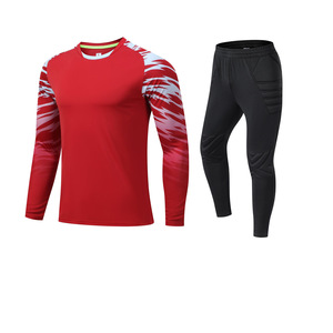 Premium Quality Custom Printed Soccer Jersey <b>Padded</b> Football Shirt Adult Men's Long Sleeve Goalkeeper OEM 100% Polyester - Product Image 6