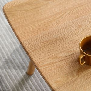 Tavolino Basso in Legno Massello 100% per Caffè e Studio, 100 x 50 x 44 cm - Product Image 4