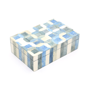 Scatola portaoggetti decorativa in materiale osseo 6X4X2 - Product Image 4