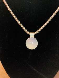 NIKHIL GEMS Pendentif en agate bleue d'Ellensburg naturelle, serti clos, fait main en argent sterling, vintage, cadeau de fiançailles pour elle ou lui, tiers - Product Image 5
