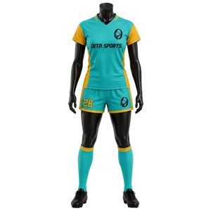 ชุดยูนิฟอร์มทีมฟุตบอล เสื้อเจอร์ซีย์แขนสั้นสีเหลืองอมเขียวและกางเกงขาสั้นเข้าชุด ชุดกีฬาที่สวมใส่สบายสำหรับผู้ใหญ่สำหรับการเล่นเป็นทีม - Product Image 1