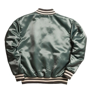 Veste universitaire en satin personnalisable, vestes de baseball américaines, vestes universitaires en satin, manches à capuche, logo personnalisé rétro, patch vintage - Product Image 2