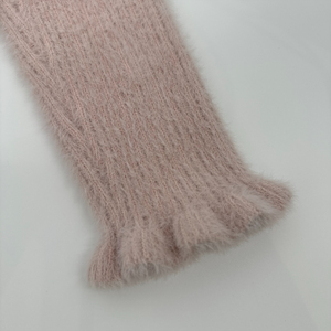 OEM personnalisable dames vêtements d'hiver à la mode Cardigan floue Jacquard manches longues chaud tricots décontracté femmes chandails - Product Image 5