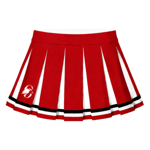 Ensemble d'uniforme de cheerleading rouge, haut sans manches à col en V, jupe plissée, tenue de danse pour équipe sportive, entraînement, compétition, performance - Product Image 5