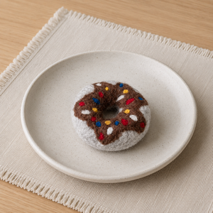 <b>Wool</b> Felt Sprinkle Donut Pretend Play Food Toy Handmade Educational 3-6 Years Unisex Kids Toy Wholesale Bulk - Product Image 1