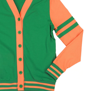 Cardigan pour homme de l'Université FAMU, orange et vert, pull en tricot d'hiver, broderie unisexe, laine acrylique personnalisée, séchage rapide, col en V, manteau OEM - Product Image 2
