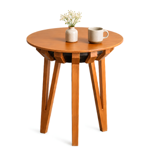 Table à manger ronde en teck massif, écologique, durable, 4 places, qualité export, fournisseur de meubles indonésiens - Product Image 6