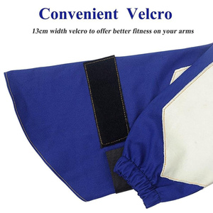 JNM SAFETY Mangas Protectoras para Soldadura Resistentes al Calor y a las Perforaciones, Nivel de Corte ANSI/ISEA 2, Tela de Poliéster FR Perforada con Protección para el Pulgar - Product Image 4