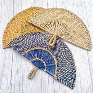 Handmade Natural Seagrass Palm Leaf Fan Bamboo <b>Frame</b> Rustic Design Wedding <b>Graduation</b> Thanksgiving Christmas Party Hot Selling - Product Image 4