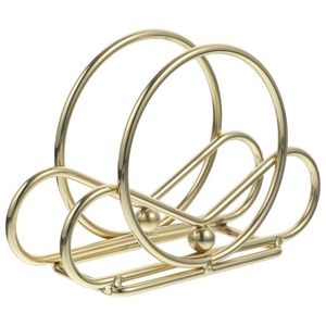 ที่ใส่กระดาษเช็ดปากโลหะทรงคลื่นทันสมัย คุณภาพสูง โครงลวดสามเหลี่ยมโลหะ ดีไซน์ไม่ซ้ำใคร สำหรับกระดาษทิชชู่แบบใช้แล้วทิ้ง ภาชนะใส่อาหารบนโต๊ะอาหาร - Product Image 6