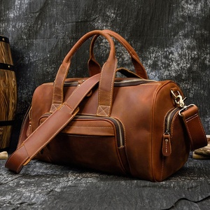 High Quality Design Oem Softshell Genuine <b>Leather</b> Weekender Travel Duffel <b>Bag</b> Water-proof Portable Duffel <b>Leather</b> Travel <b>Bags</b> - Product Image 6