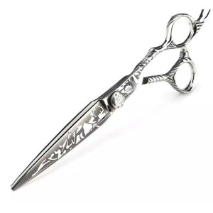 Professional Hairdressing Scissors Stainless Steel Sharp Blade Right Handed <b>Long</b> <b>Handle</b> Decorative <b>Shears</b> for Barbers - Product Image 1