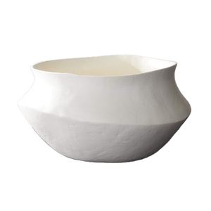 Tazón de tarro de vela blanco personalizado con forma de curva superior de mesa de vela de alta calidad para decoración navideña - Product Image 1