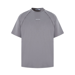 เสื้อยืดแขนสั้นผู้ชายสไตล์ลำลองพิมพ์ลายตัวอักษรผ้าเจอร์ซีย์คอตตอน 100% ลายเรียบ สำหรับเสื้อผู้ชาย รุ่นเบสิคซัมเมอร์เทรนดี้ - Product Image 3