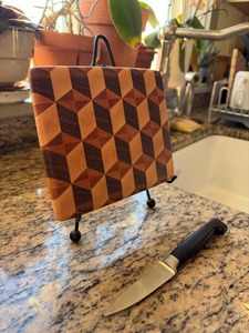 Planche à découper rectangulaire en bois biodégradable haut de gamme avec poignée pour la cuisine domestique, marque privée - Product Image 3