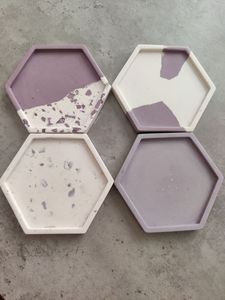 Ensemble de sous-verres en résine faits à la main pour tasses à café, mugs à thé, verres et boissons chaudes ou froides, avec une décoration de table élégante - Product Image 5